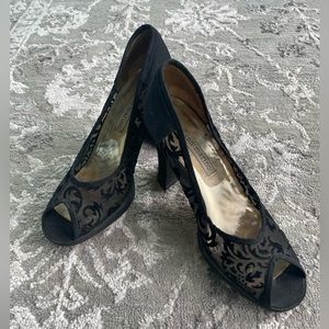 Ann Marino black mesh pumps 7.5